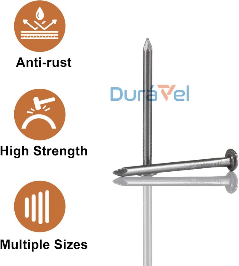 درافل مسامير دورافيل عالية القوة ذات رأس مستدير لأعمال النجارة والكهرباء (عبوة من 20 مسمارًا، 3 بوصات) - Image 5
